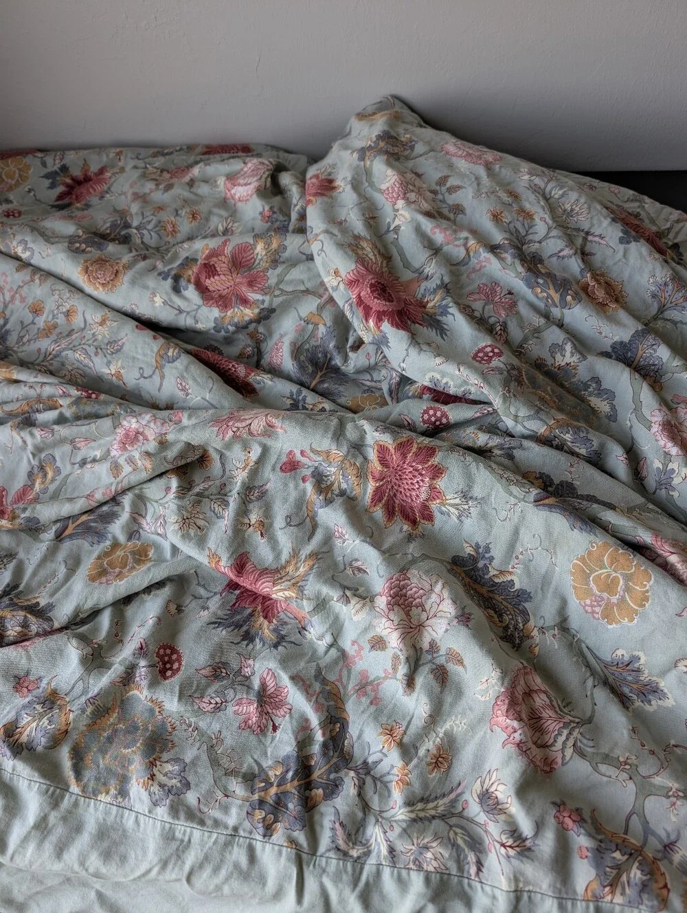 IKEA Nasselklocka Botanic Light Green Duvet Cover Full/Queen Size Cotton Rayon